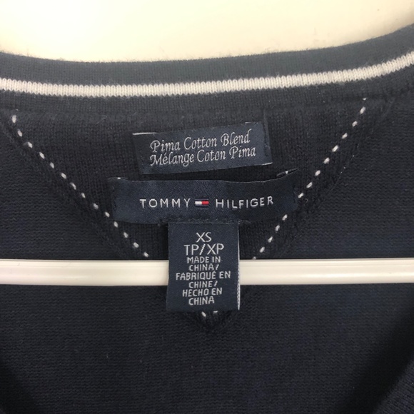 Tommy Hilfiger Essential V-Neck Sweater - Navy - Picture 3 of 3